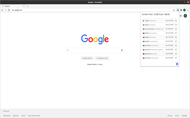 World Clock Toolbar  from Chrome web store to be run with OffiDocs Chromium online