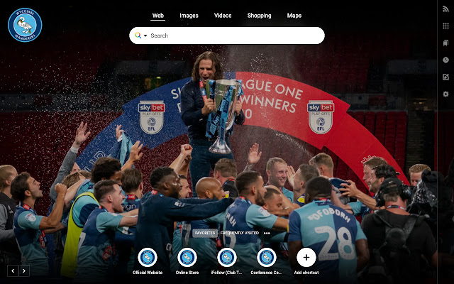 سيتم تشغيل Wycombe Wanderers Football Club من متجر Chrome الإلكتروني باستخدام OffiDocs Chromium عبر الإنترنت