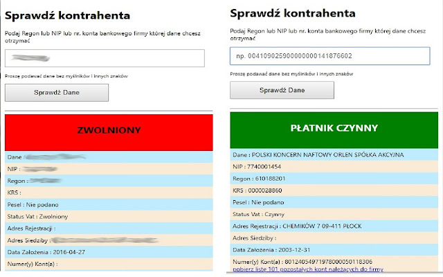 Wykaz podatników TVA de la boutique en ligne Chrome à exécuter avec OffiDocs Chromium en ligne