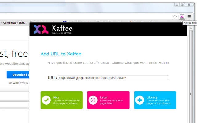 Xaffee Tick Button  from Chrome web store to be run with OffiDocs Chromium online