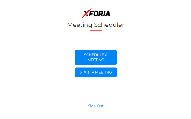 XForia Meeting Scheduler  from Chrome web store to be run with OffiDocs Chromium online