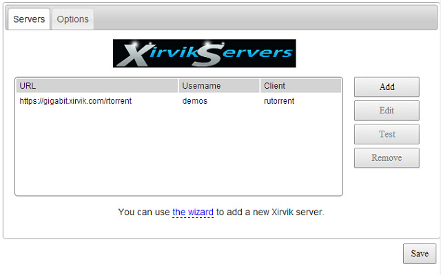 Xirvik .torrent to seedbox uploader  from Chrome web store to be run with OffiDocs Chromium online