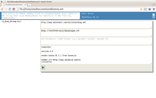 XML Tree  from Chrome web store to be run with OffiDocs Chromium online