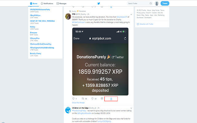 XRPTipBot Statistics Link on Twitter  from Chrome web store to be run with OffiDocs Chromium online