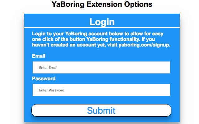 YaBoring  from Chrome web store to be run with OffiDocs Chromium online