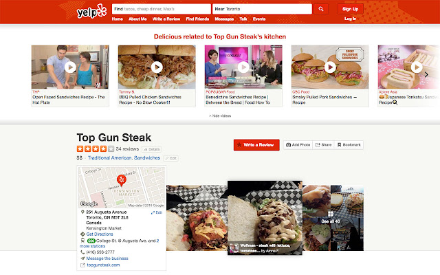 Yelps Recipes  from Chrome web store to be run with OffiDocs Chromium online