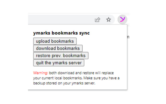 ymarks  from Chrome web store to be run with OffiDocs Chromium online