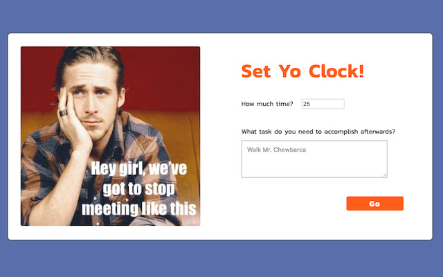 YO Clock  from Chrome web store to be run with OffiDocs Chromium online