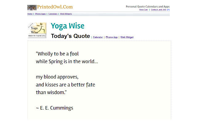 Yoga Wise Daily Quote  from Chrome web store to be run with OffiDocs Chromium online