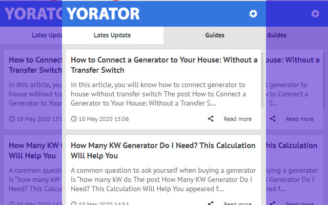 Yorator Latest News Update  from Chrome web store to be run with OffiDocs Chromium online