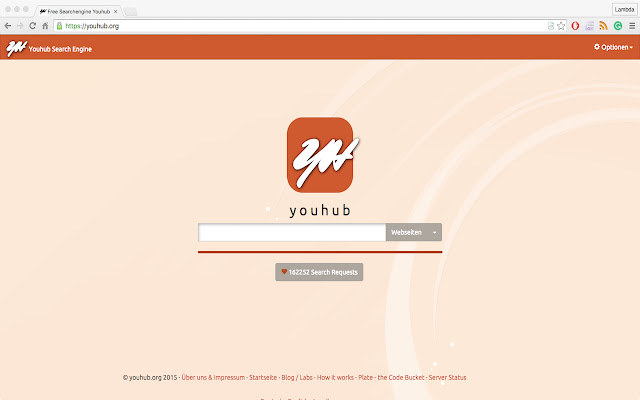 Youhub Search  from Chrome web store to be run with OffiDocs Chromium online