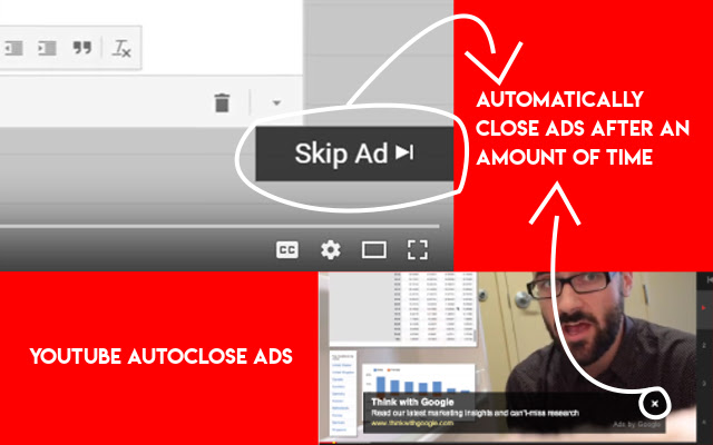 Youtube Autoclose Ads  from Chrome web store to be run with OffiDocs Chromium online