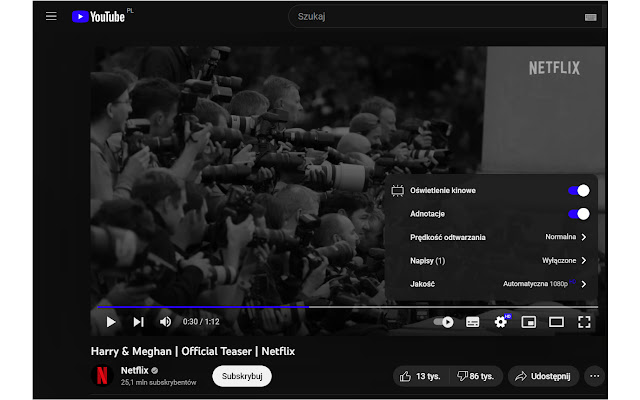 ¡YouTube cambia de color! de Chrome web store para ejecutarse con OffiDocs Chromium en línea