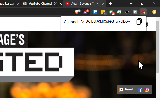 YouTube Channel IDfier  from Chrome web store to be run with OffiDocs Chromium online