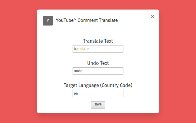 YouTube™ Comment Translate  from Chrome web store to be run with OffiDocs Chromium online