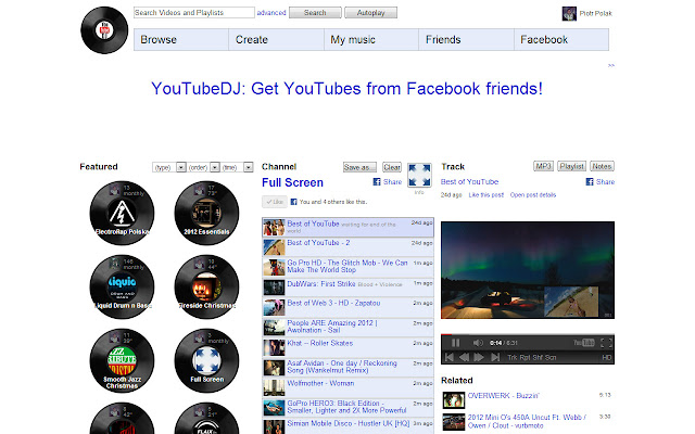 YouTubeDJ  from Chrome web store to be run with OffiDocs Chromium online