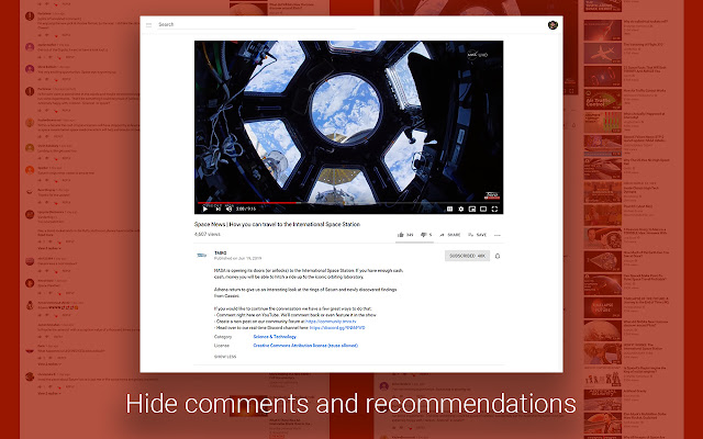 YouTube Liberation: Anti Distraction Skin  from Chrome web store to be run with OffiDocs Chromium online