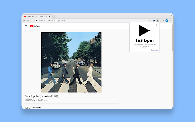 Youtube Metronome  from Chrome web store to be run with OffiDocs Chromium online