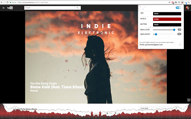 YouTube™ Music Visualizer  from Chrome web store to be run with OffiDocs Chromium online