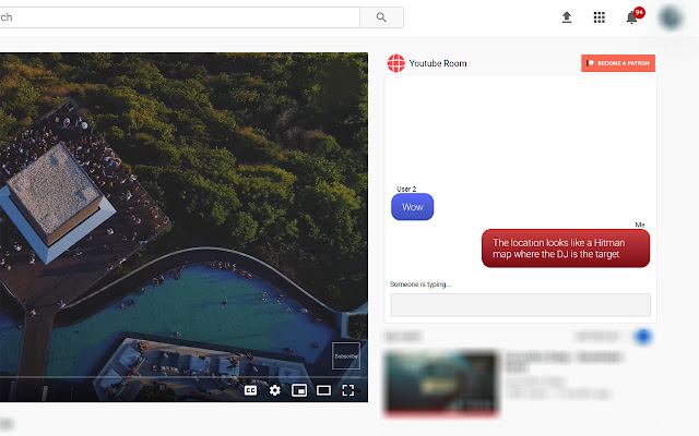 Youtube Room  from Chrome web store to be run with OffiDocs Chromium online