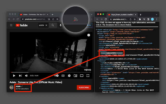 YouTube RSS Feed Generator van de Chrome-webwinkel om te worden uitgevoerd met OffiDocs Chromium online