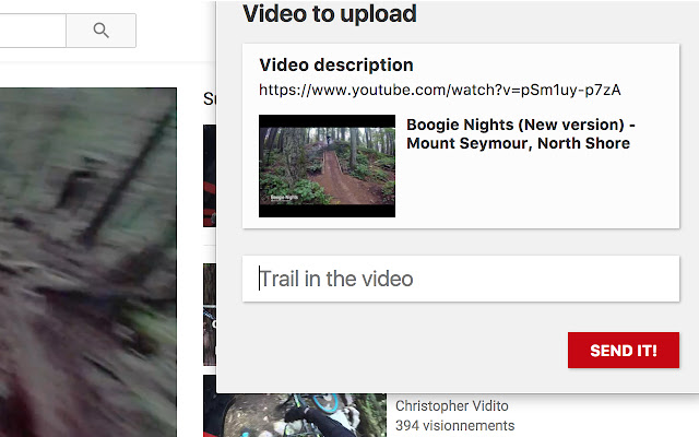 Youtube to Trailforks  from Chrome web store to be run with OffiDocs Chromium online