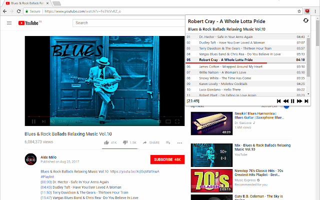 YouTube™ Tracklist Control  from Chrome web store to be run with OffiDocs Chromium online