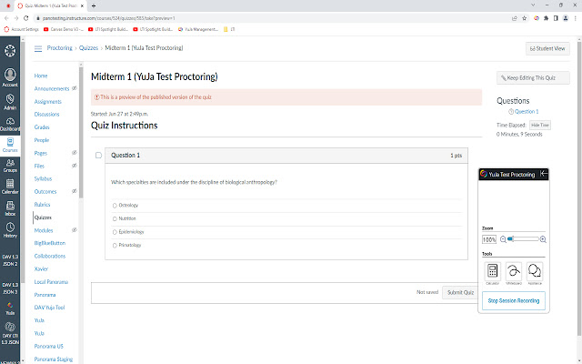 YuJa Verity for Test Proctoring  from Chrome web store to be run with OffiDocs Chromium online