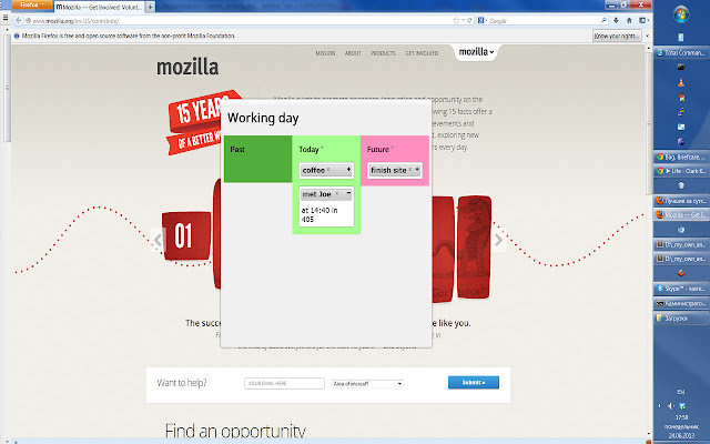 Zaqwes Working Day  from Chrome web store to be run with OffiDocs Chromium online