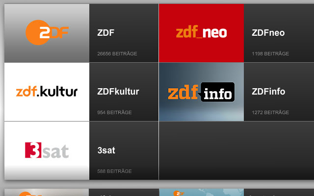 ZDF Mediathek  from Chrome web store to be run with OffiDocs Chromium online