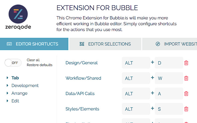 Zeroqode Extension for Bubble!  from Chrome web store to be run with OffiDocs Chromium online