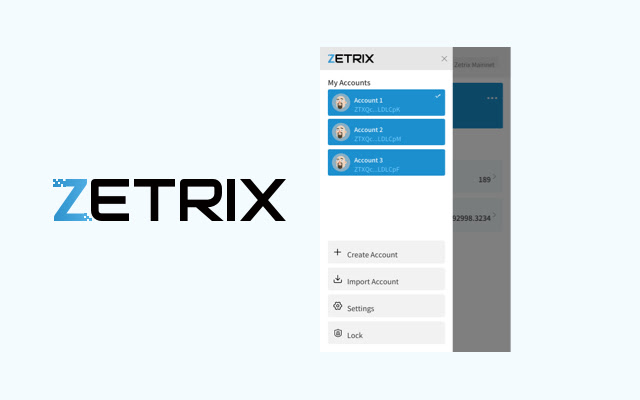 Zetrix Wallet Extension  from Chrome web store to be run with OffiDocs Chromium online