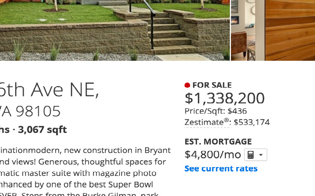 Zillow Price Per Square Foot  from Chrome web store to be run with OffiDocs Chromium online