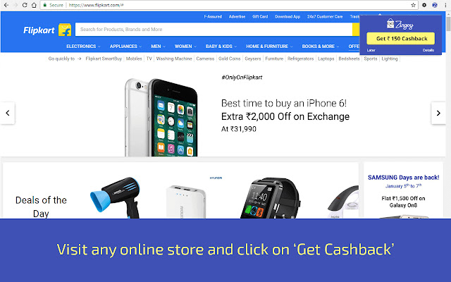 Zingoy Cashback  from Chrome web store to be run with OffiDocs Chromium online