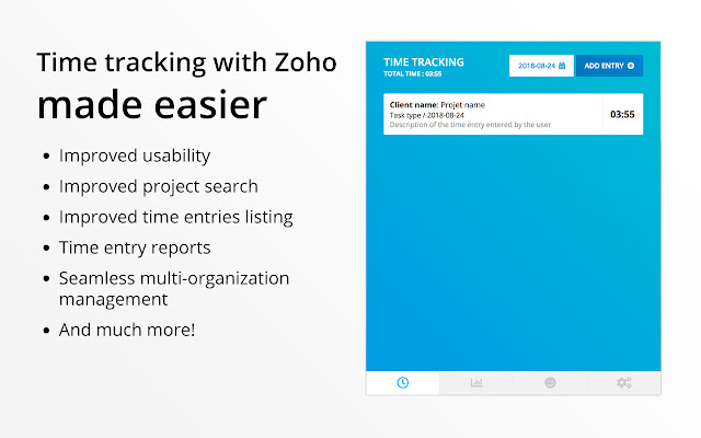 Zoho Books Easier Time Tracking  from Chrome web store to be run with OffiDocs Chromium online