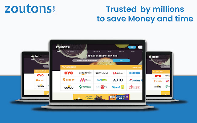 Zoutons Coupon finder  from Chrome web store to be run with OffiDocs Chromium online