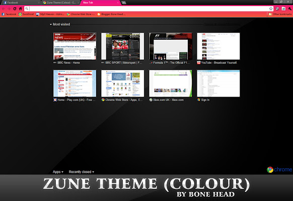 Zune Theme (Colour)  from Chrome web store to be run with OffiDocs Chromium online