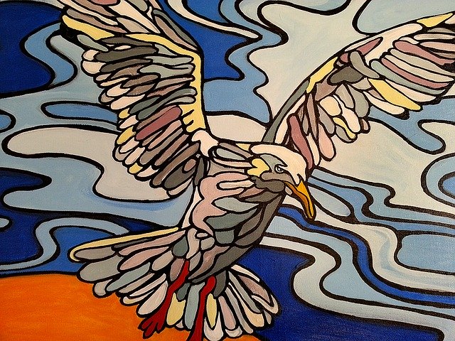 Free download Seagull Acrylic Painting -  free illustration to be edited with GIMP free online image editor