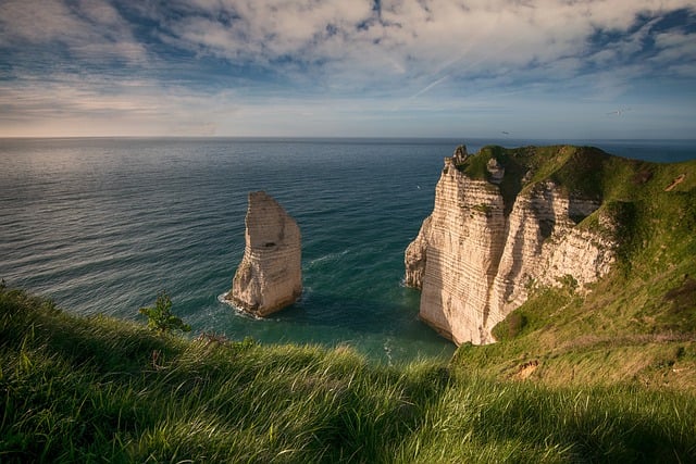 Free download sea mountains grass cliff ocean free picture to be edited with GIMP free online image editor