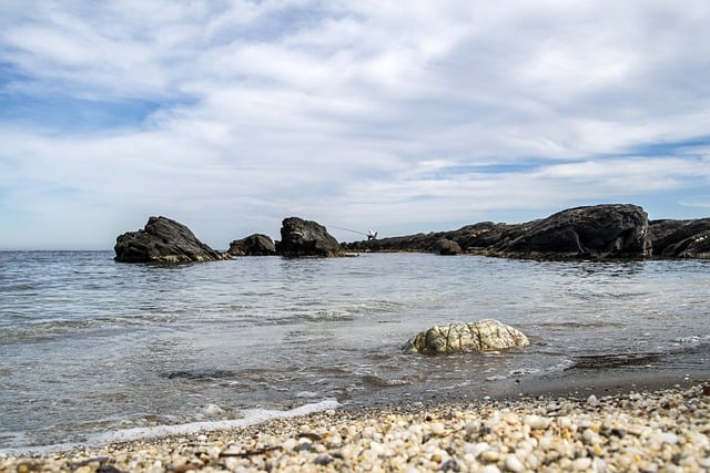 Free download sea rocks beach fishing fisherman free picture to be edited with GIMP free online image editor