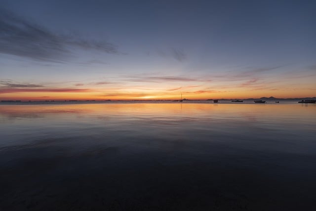 Free download sea sunset sunrise coast mar menor free picture to be edited with GIMP free online image editor