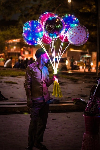 Free download sell buy man lights balloons free picture to be edited with GIMP free online image editor