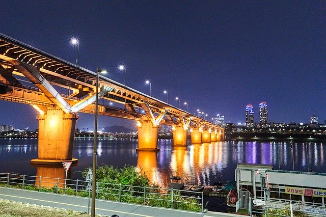 Free download Seoul Night View Han River -  free photo or picture to be edited with GIMP online image editor