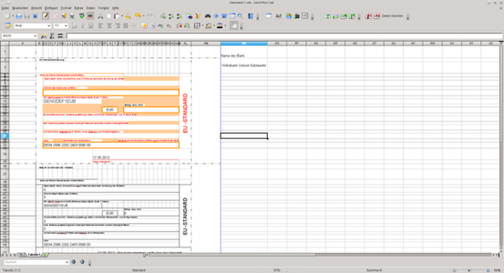 Kostenloser Download Sepa Ueberweisung (LibreOffice Calc) DOC-, XLS- oder PPT-Vorlage kostenlos zur Bearbeitung mit LibreOffice online oder OpenOffice Desktop online