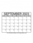 Free download September 2023 Calendars Microsoft Word, Excel or Powerpoint template free to be edited with LibreOffice online or OpenOffice Desktop online