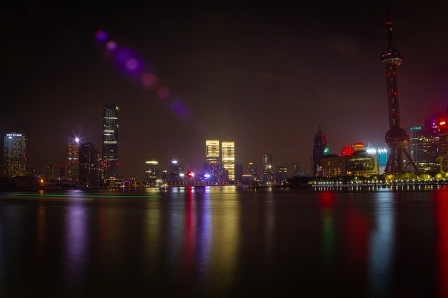 Free download Shanghai Skyline Metropolis Lens -  free photo or picture to be edited with GIMP online image editor