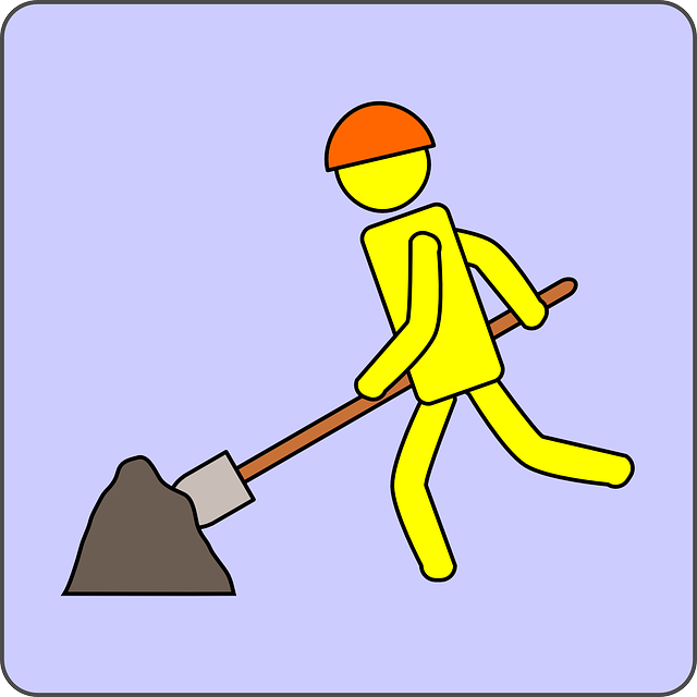 Free download Shovel Worker Construction Area - Free vector graphic on Pixabay free illustration to be edited with GIMP free online image editor