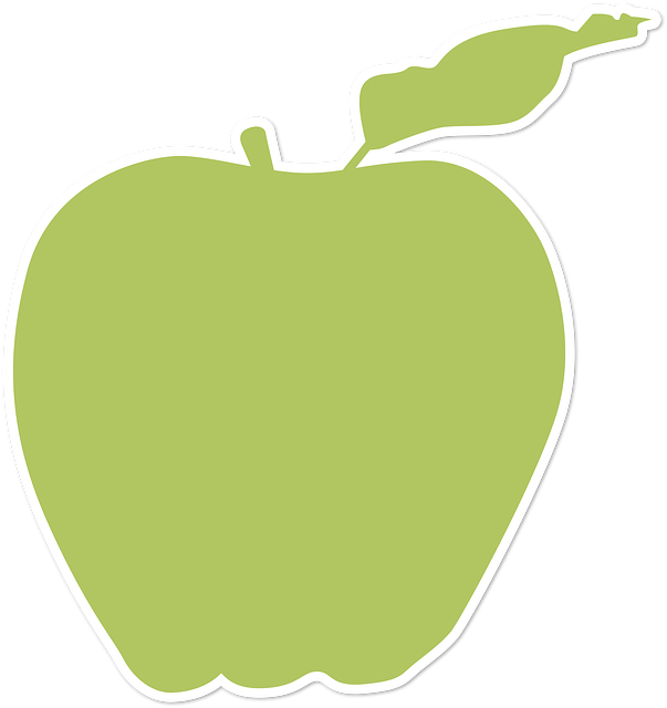 Free download Silhouette Apple Fruit -  free illustration to be edited with GIMP free online image editor