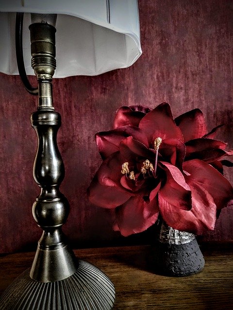 Free download Silk Flower Lamp Interior Design -  free photo or picture to be edited with GIMP online image editor