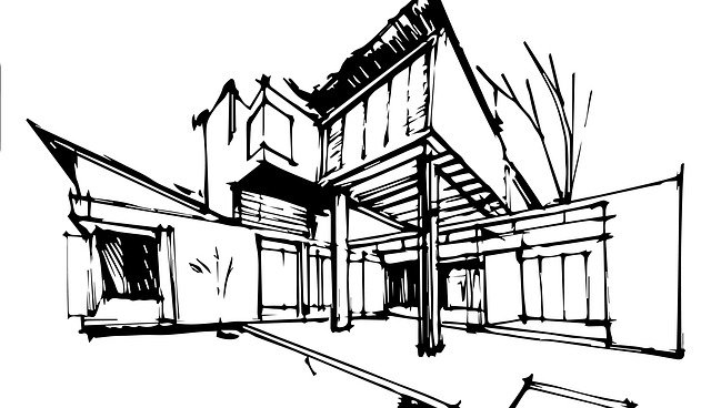 Free download Sketch Architecture Monochrome -  free illustration to be edited with GIMP free online image editor